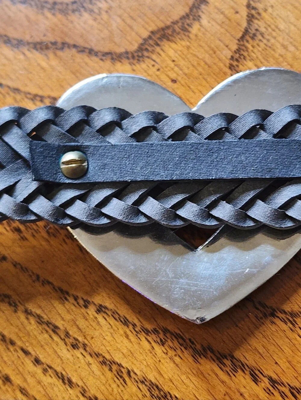 Vintage Southwestern Heart Concho Black Women's Belt Sz M-XL